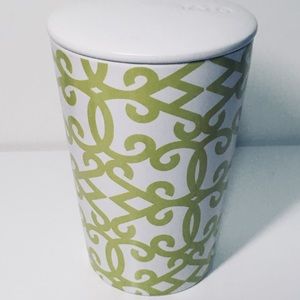 Starbucks Tazo Green Ceramic Tea Tumbler, 12 FL OZ